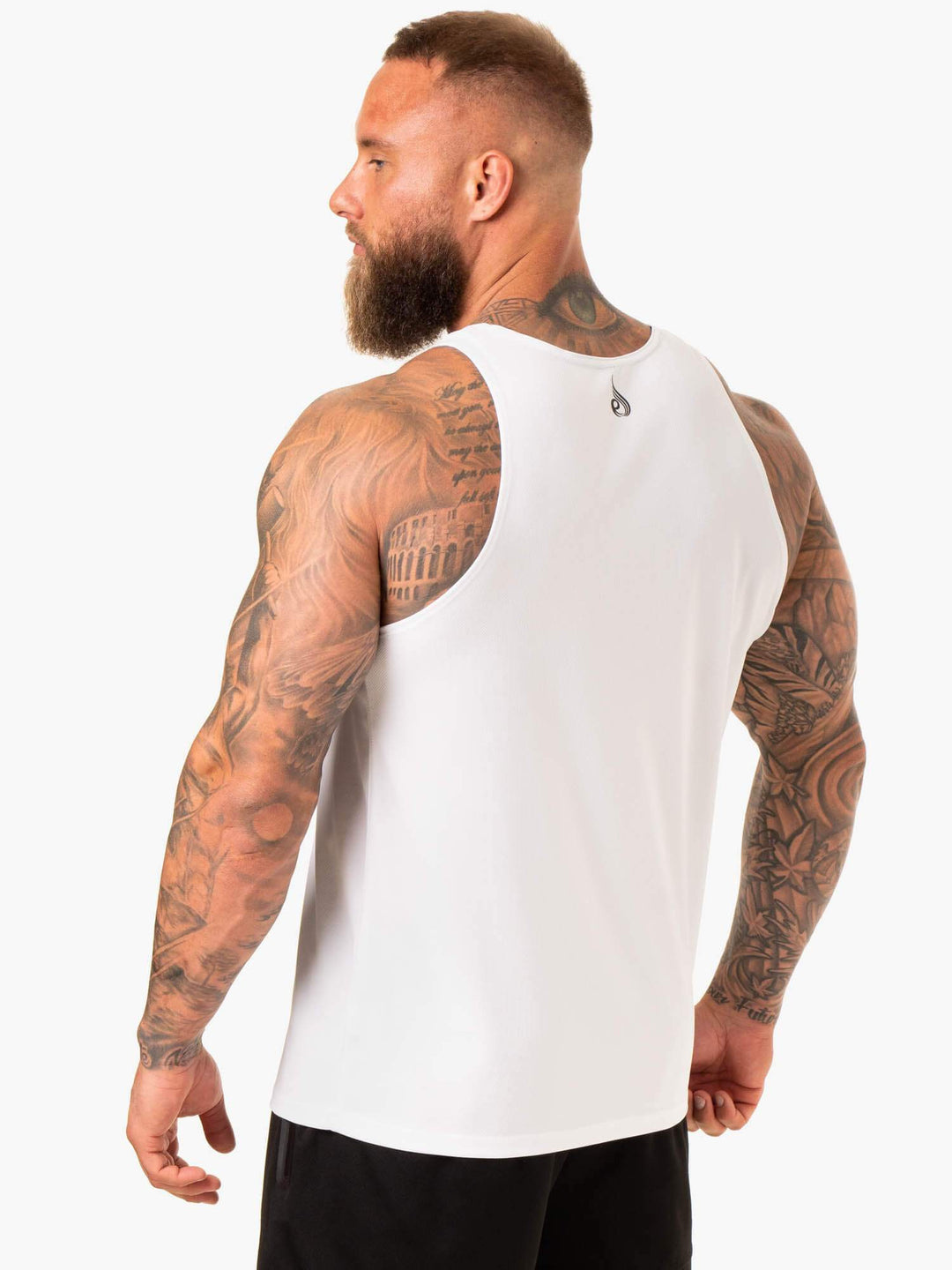 Heighten Mesh Regular Tank - White Clothing Ryderwear 