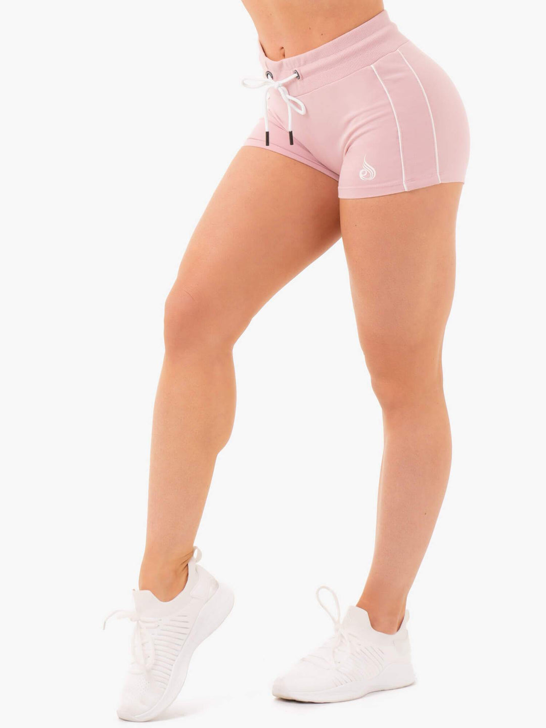 High Waisted Track Shorts - Pink Clothing Ryderwear 