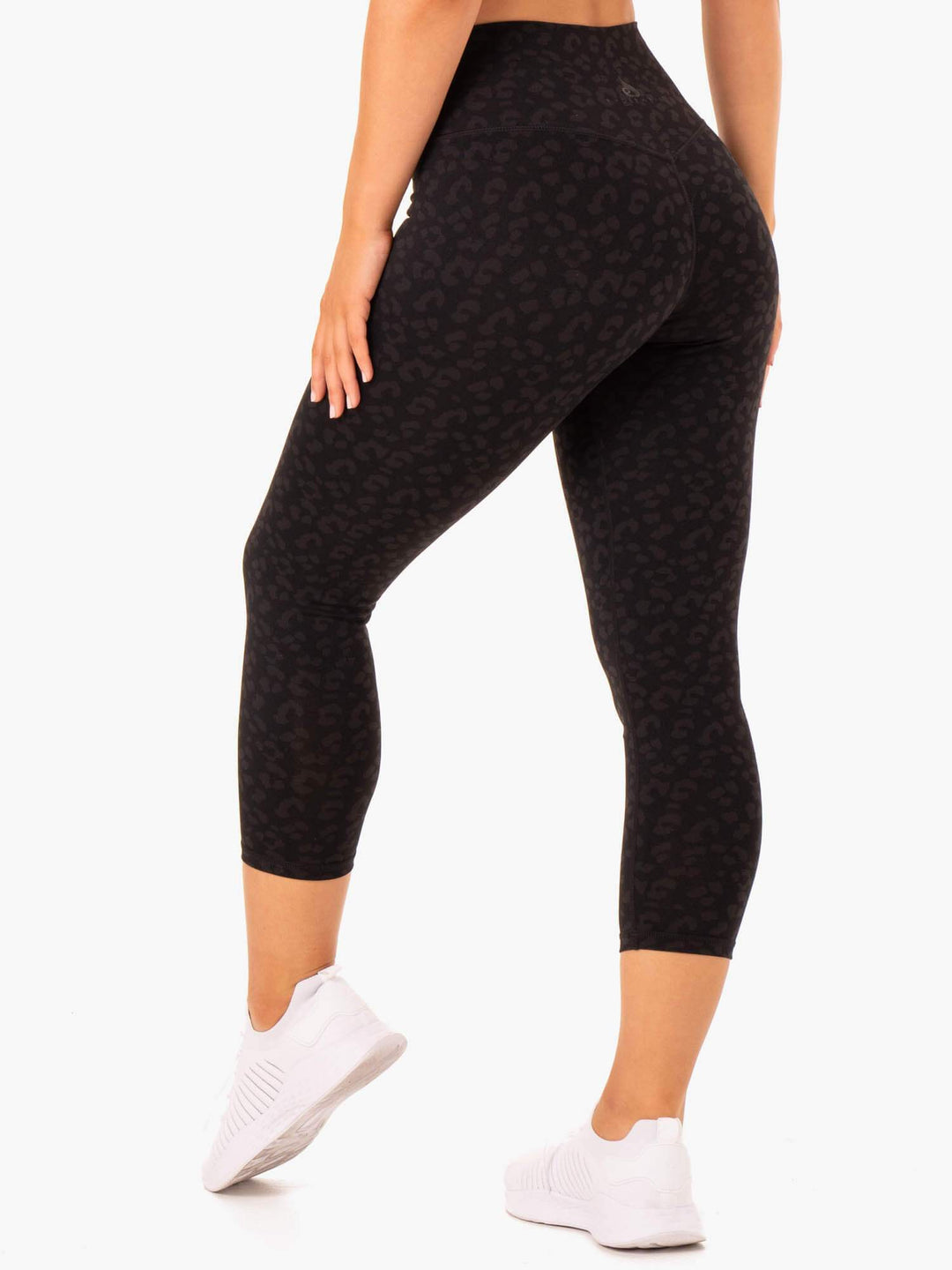 Hybrid 7/8 Leggings - Black Leopard Clothing Ryderwear 