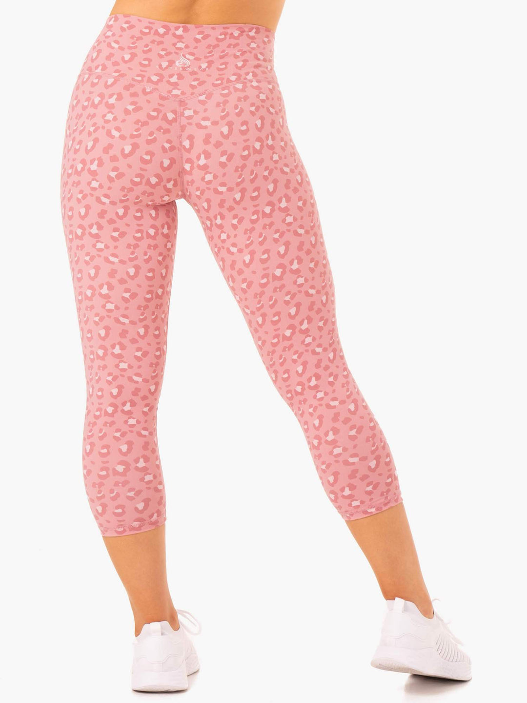 Hybrid 7/8 Leggings - Pink Leopard Clothing Ryderwear 