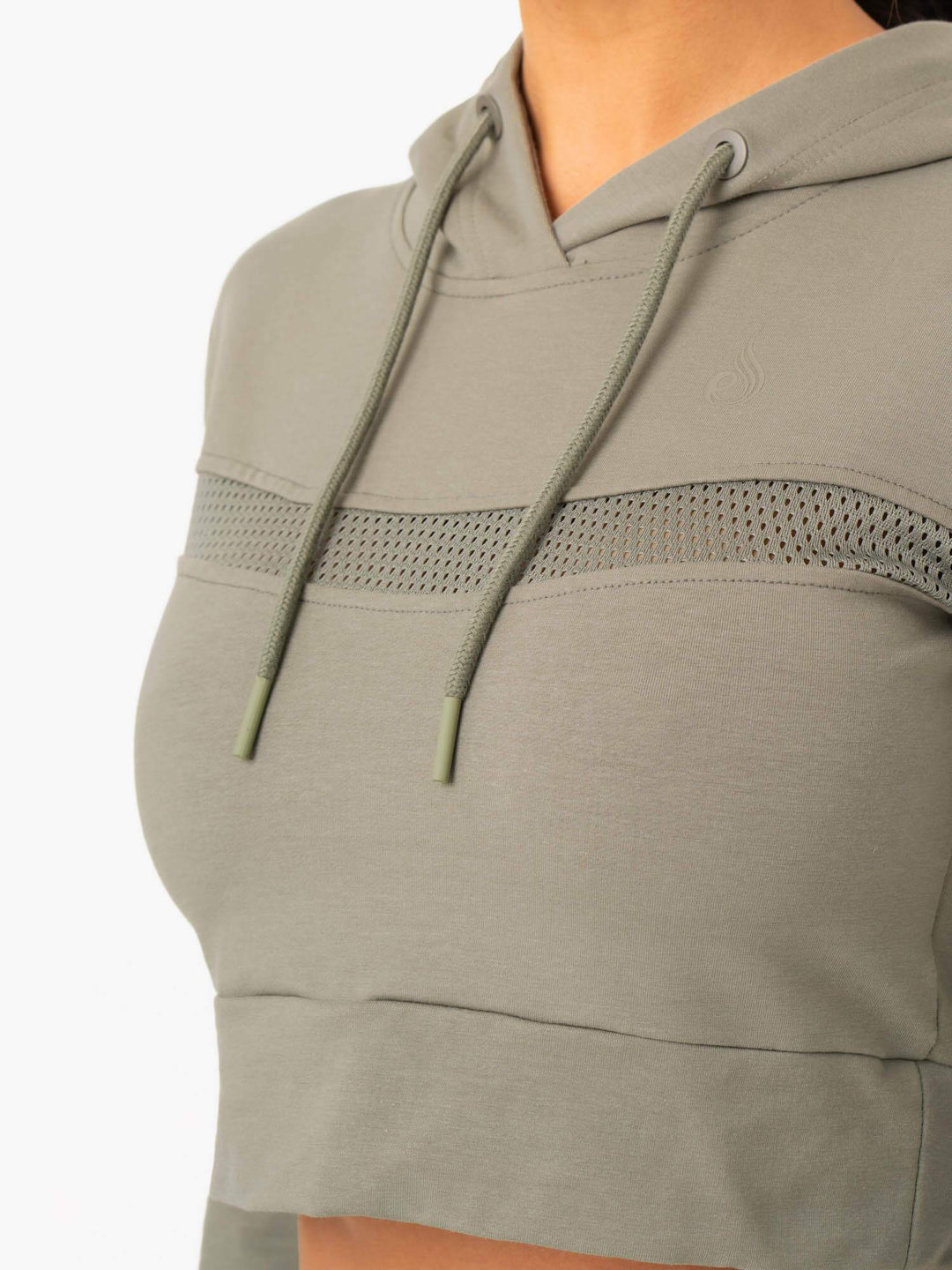 Hybrid Fitted Hoodie - Khaki Clothing Ryderwear 