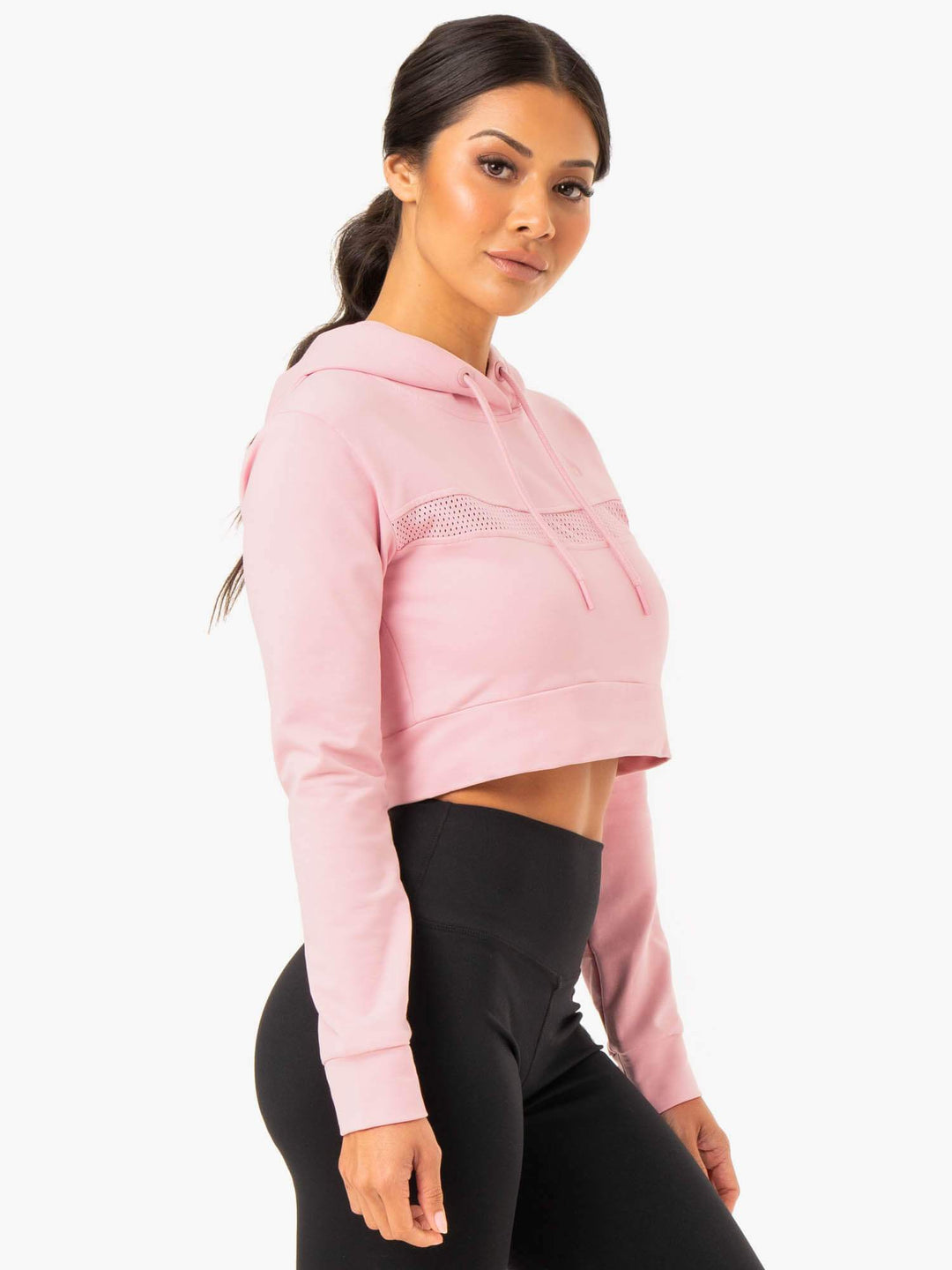 Hybrid Fitted Hoodie - Pink Clothing Ryderwear 