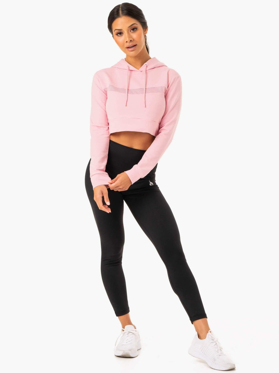 Hybrid Fitted Hoodie - Pink Clothing Ryderwear 