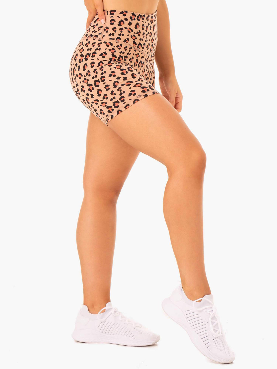 Hybrid Mid Length Shorts - Tan Leopard Clothing Ryderwear 