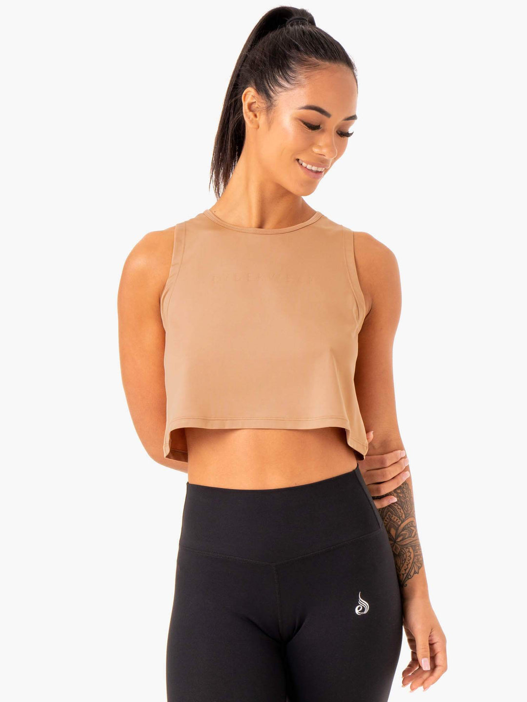 Hybrid Muscle Tank - Tan Clothing Ryderwear 