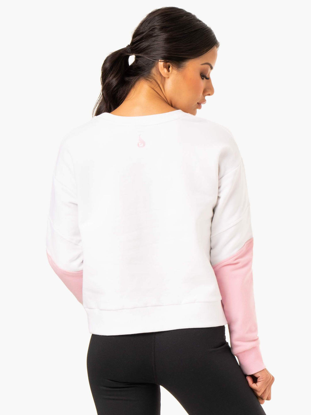 Hybrid Pullover Jumper - White/Pink Clothing Ryderwear 