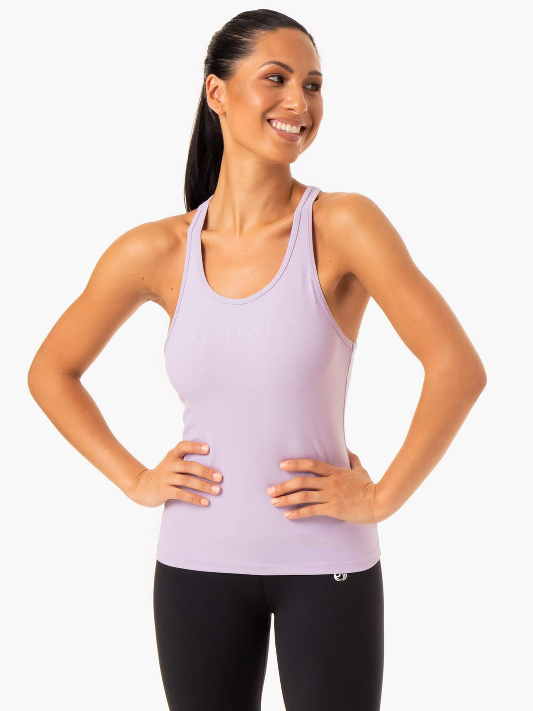 Hype Racer Back Tank - Lilac Clothing Ryderwear 