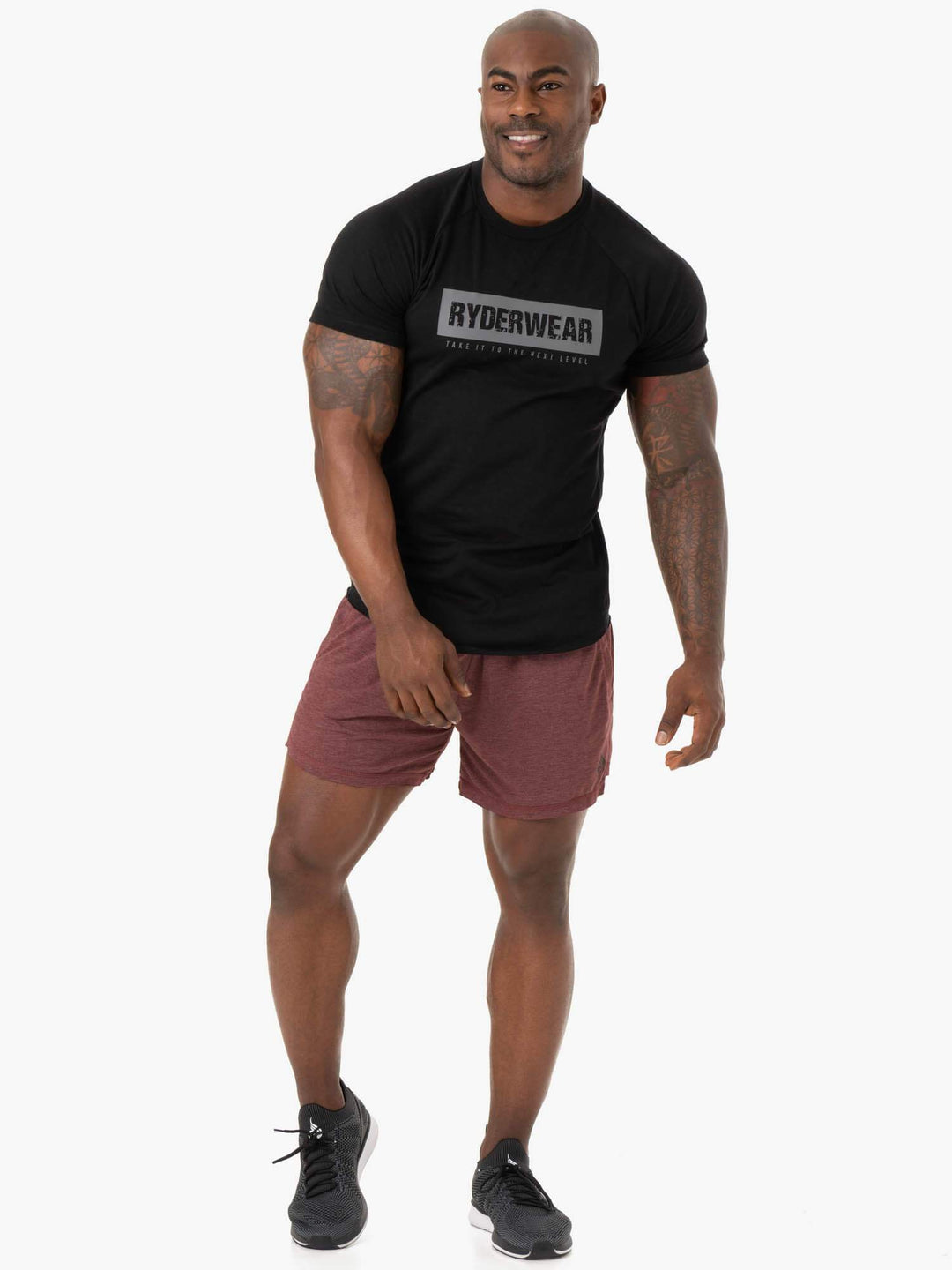 Iron Arnie Shorts - Burgundy Marl Clothing Ryderwear 