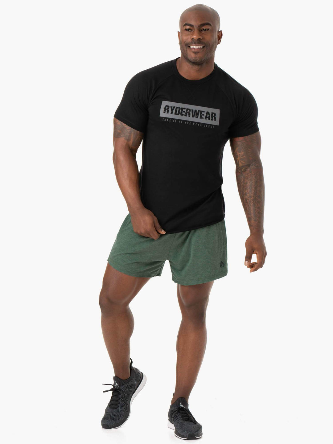 Iron Arnie Shorts - Green Marl Clothing Ryderwear 