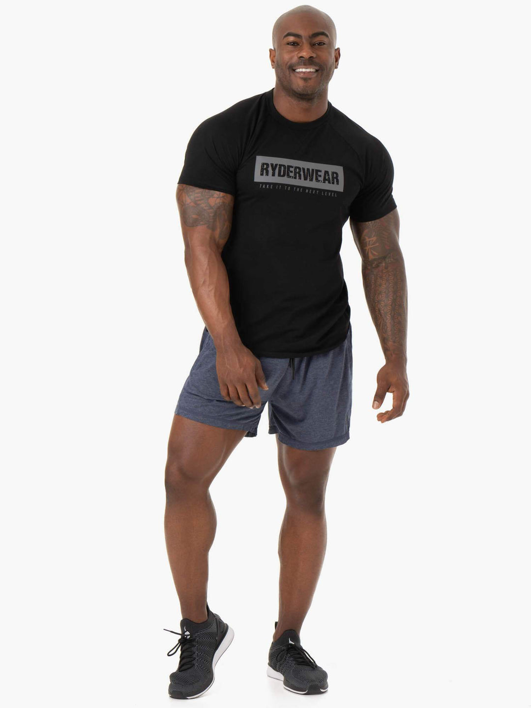 Iron Arnie Shorts - Navy Marl Clothing Ryderwear 