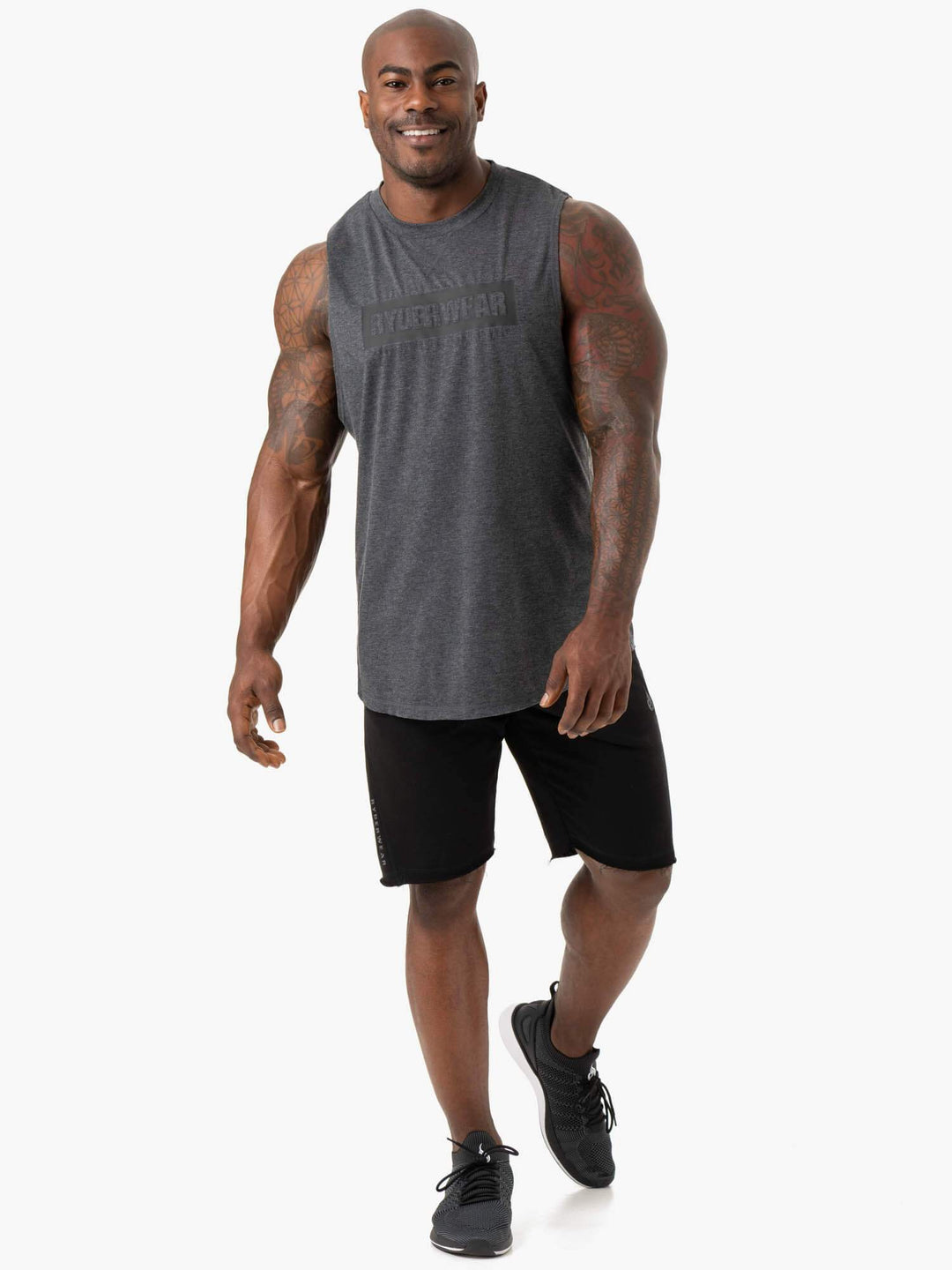 Iron Baller Tank - Charcoal Marl Clothing Ryderwear 