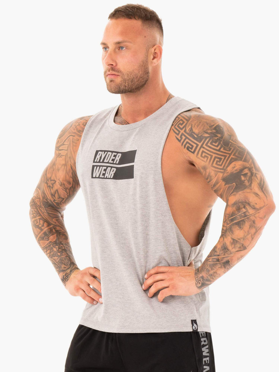 Iron Baller Tank - Grey Marl Clothing Ryderwear 