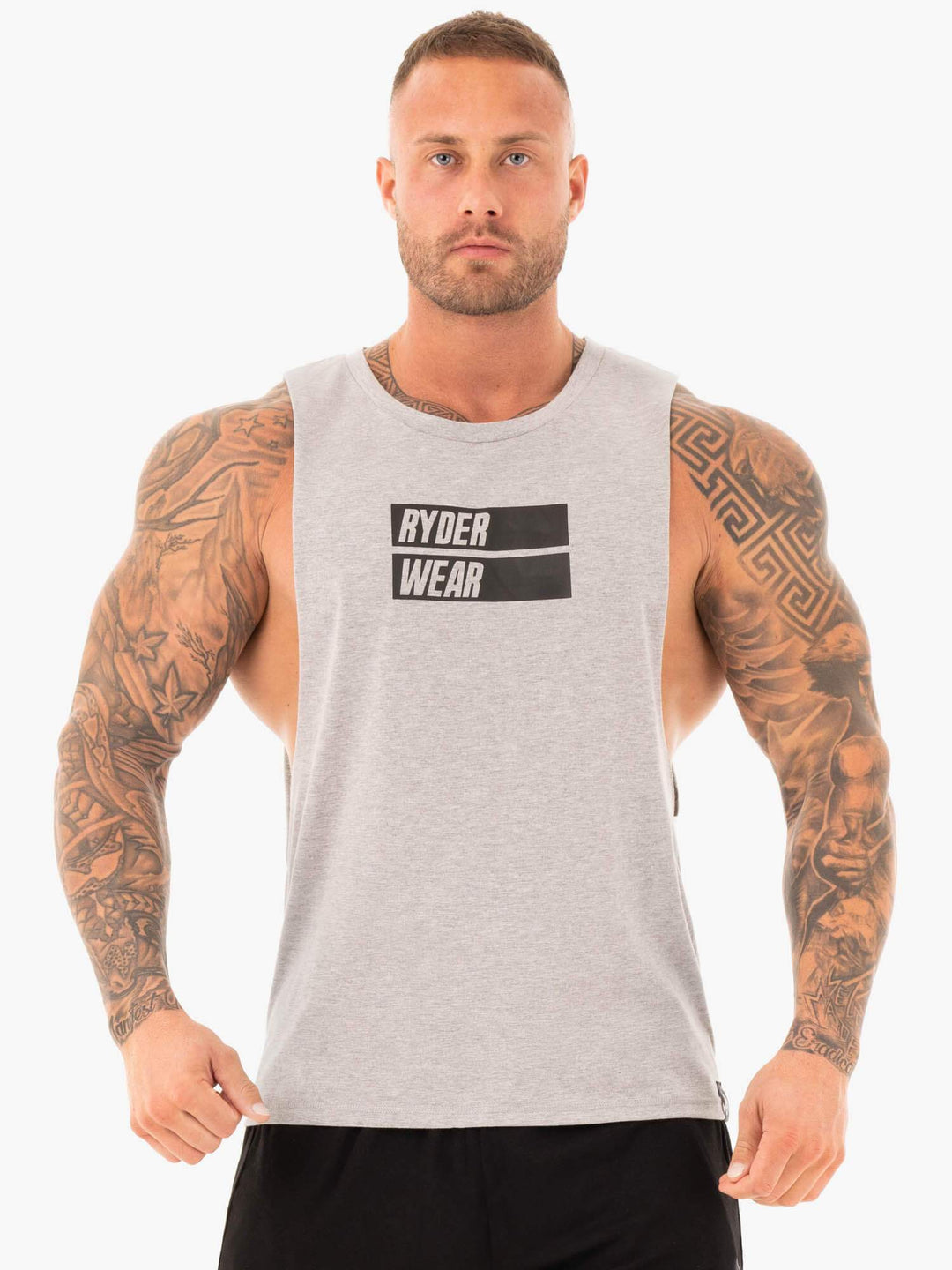 Iron Baller Tank - Grey Marl Clothing Ryderwear 