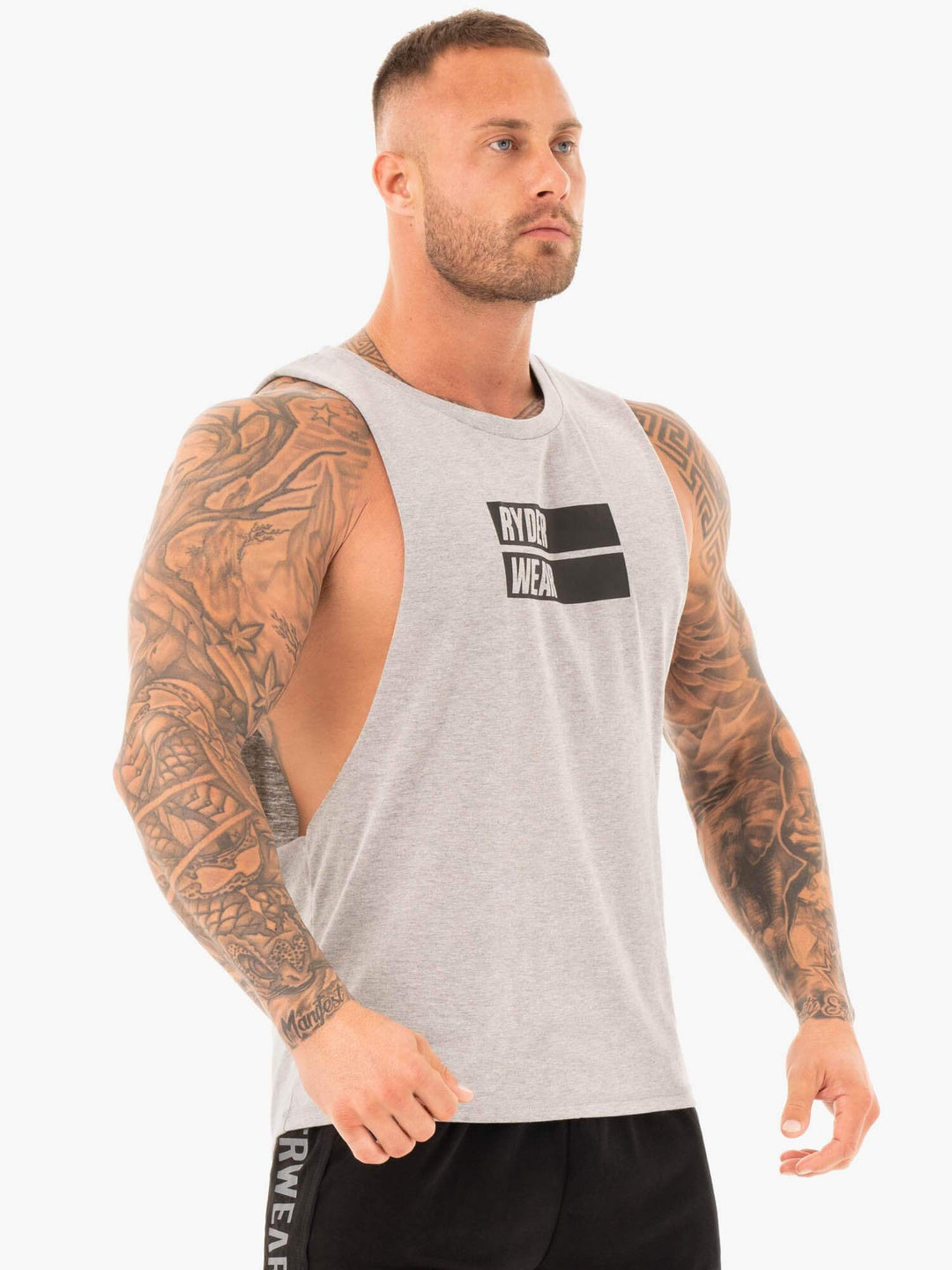 Iron Baller Tank - Grey Marl Clothing Ryderwear 