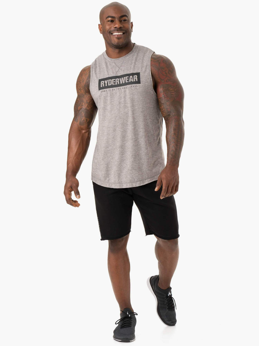 Iron Baller Tank - Grey Marl Clothing Ryderwear 