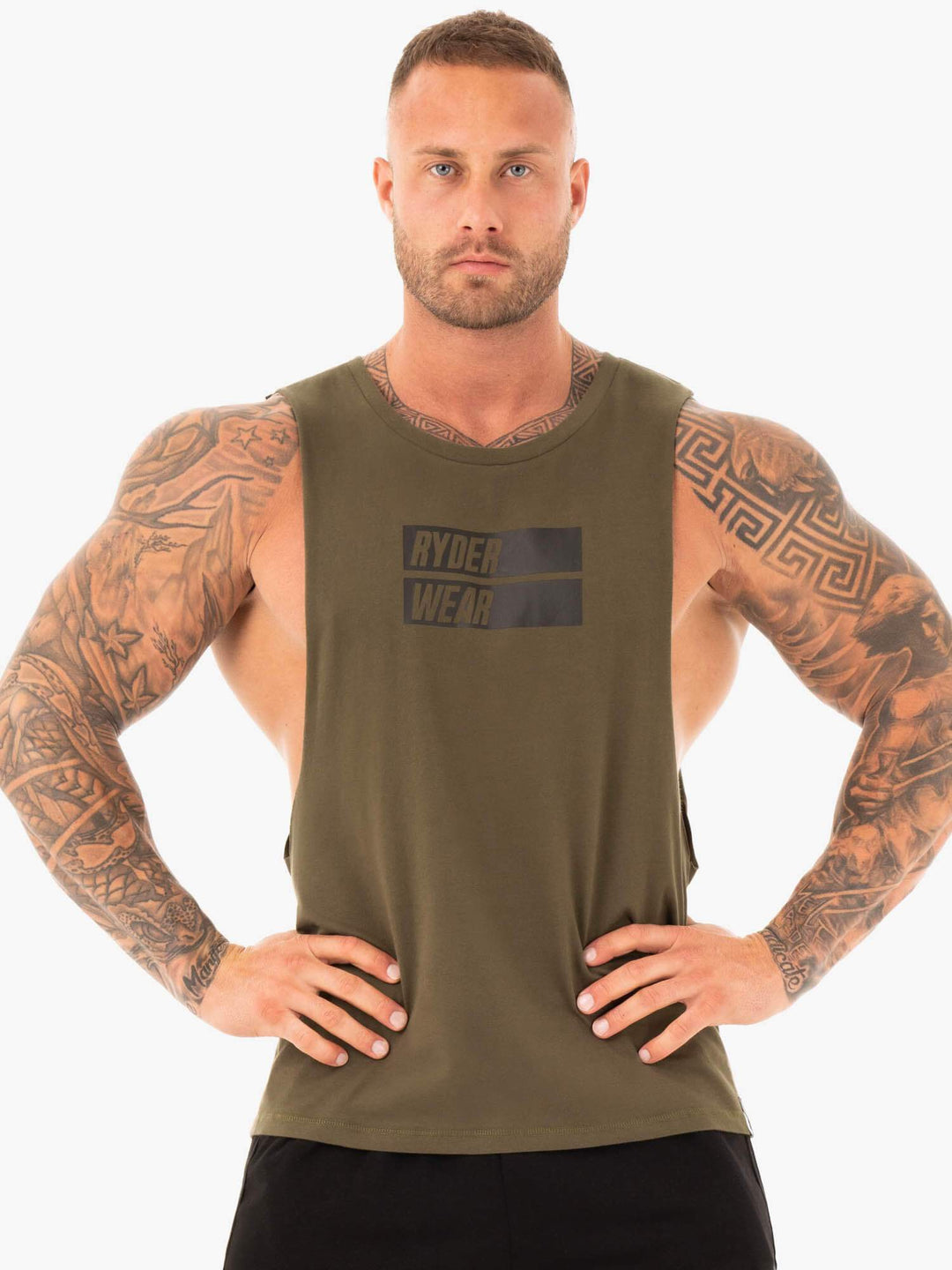 Iron Baller Tank - Khaki Clothing Ryderwear 