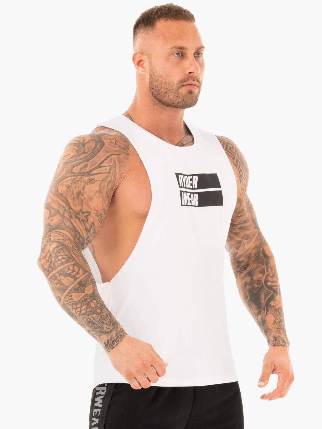 Iron Baller Tank - White Clothing Ryderwear 