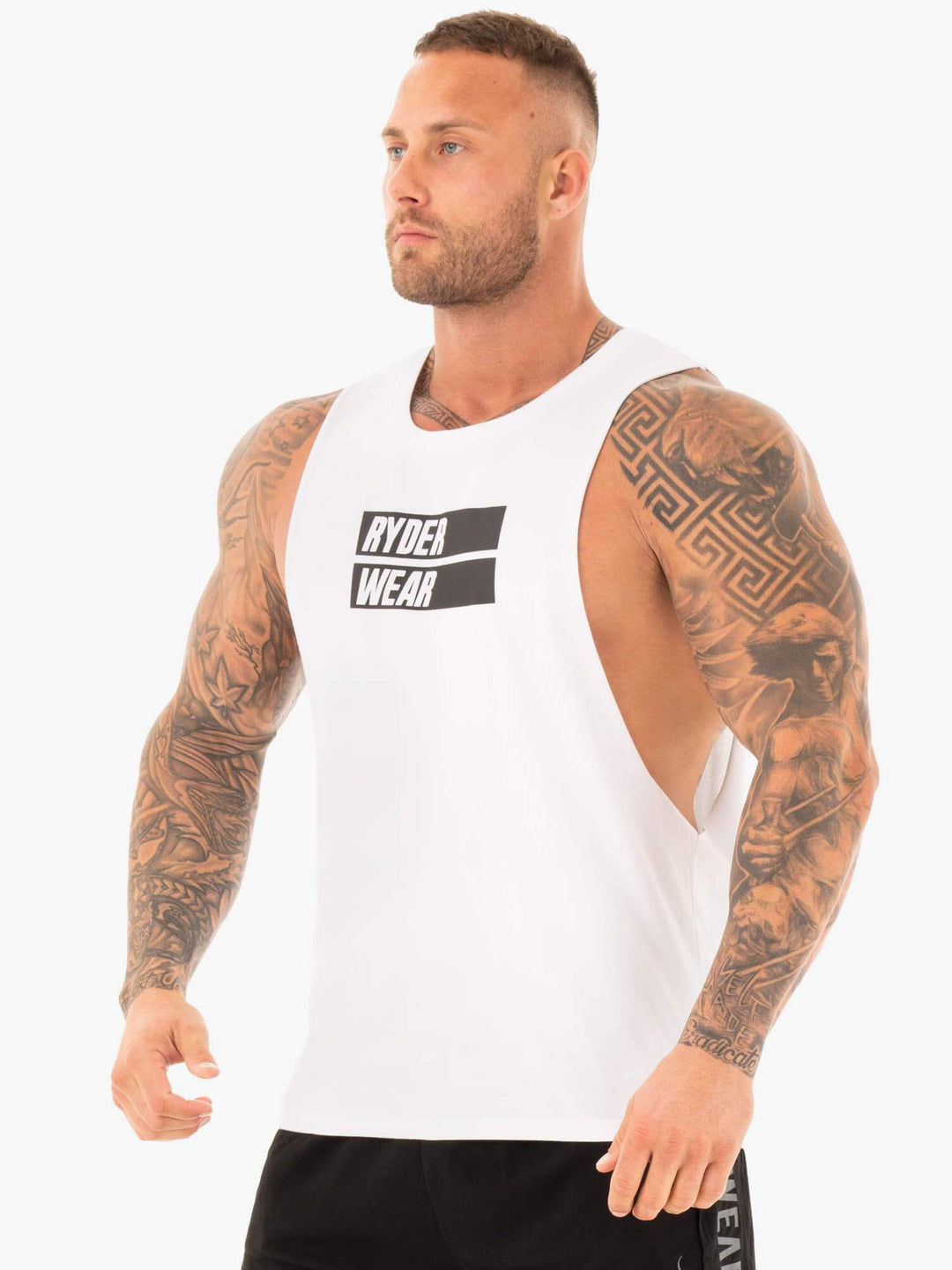 Iron Baller Tank - White Clothing Ryderwear 