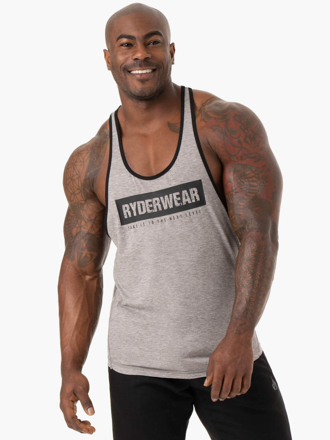 Iron Stringer T-Back - Grey Marl Clothing Ryderwear 