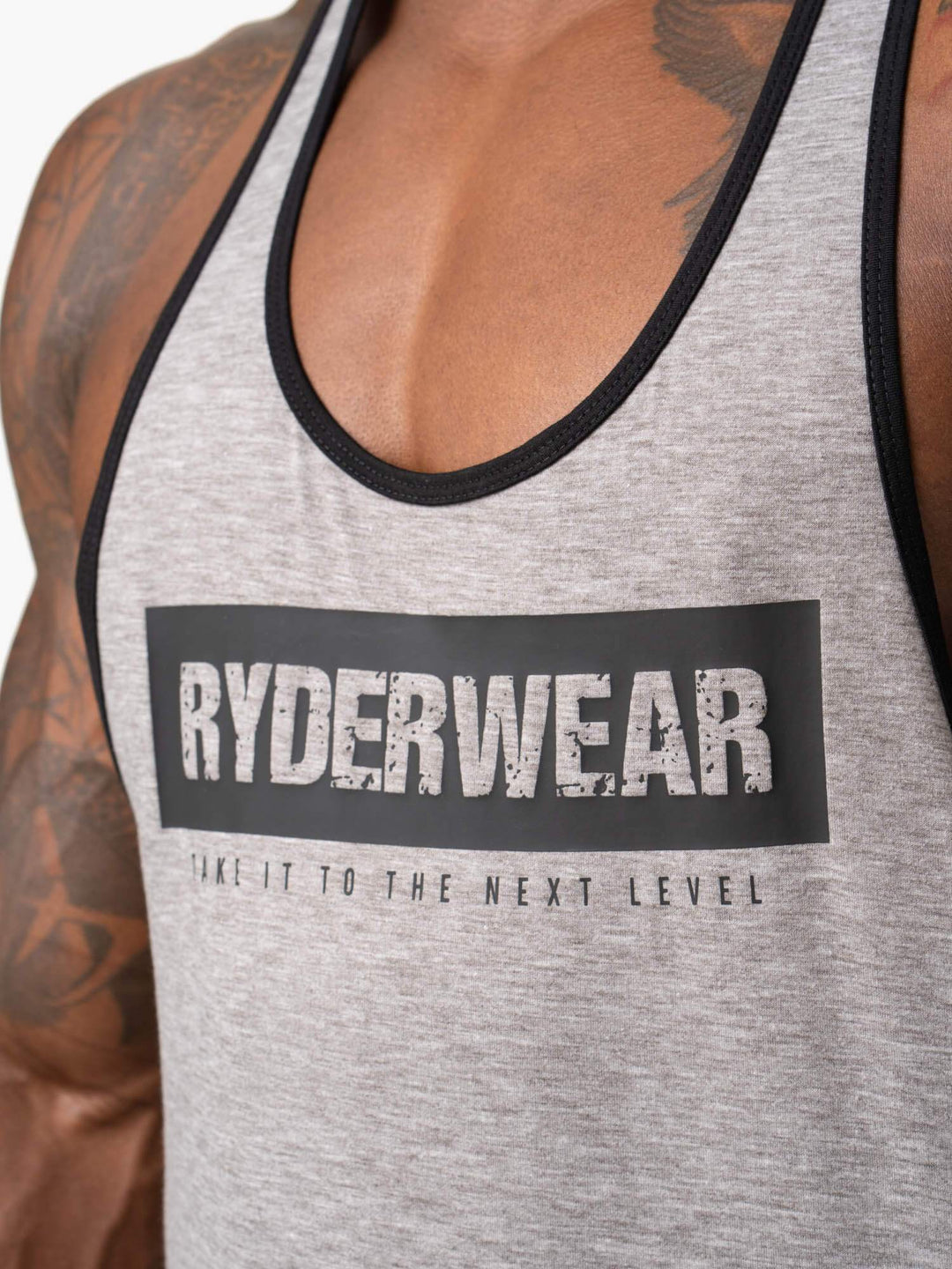 Iron Stringer T-Back - Grey Marl Clothing Ryderwear 