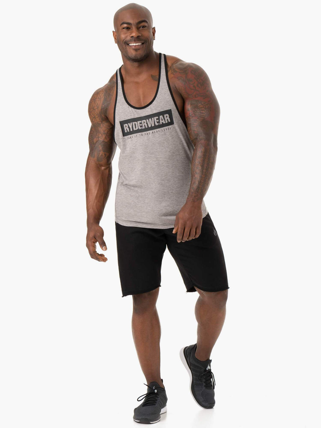 Iron Stringer T-Back - Grey Marl Clothing Ryderwear 