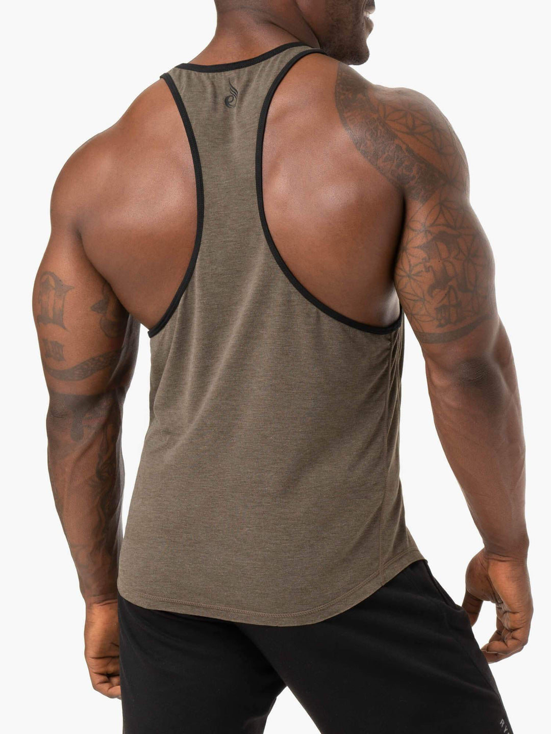 Iron Stringer T-Back - Khaki Marl Clothing Ryderwear 