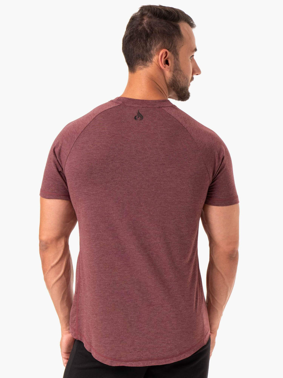 Iron T-Shirt - Burgundy Marl Clothing Ryderwear 