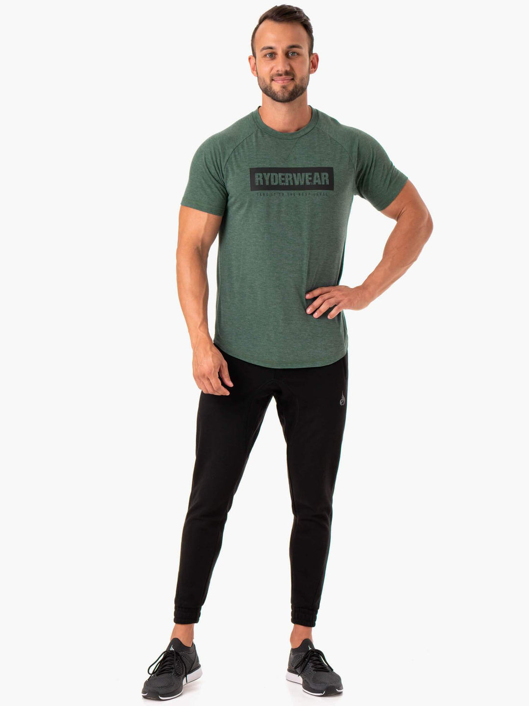 Iron T-Shirt - Green Marl Clothing Ryderwear 