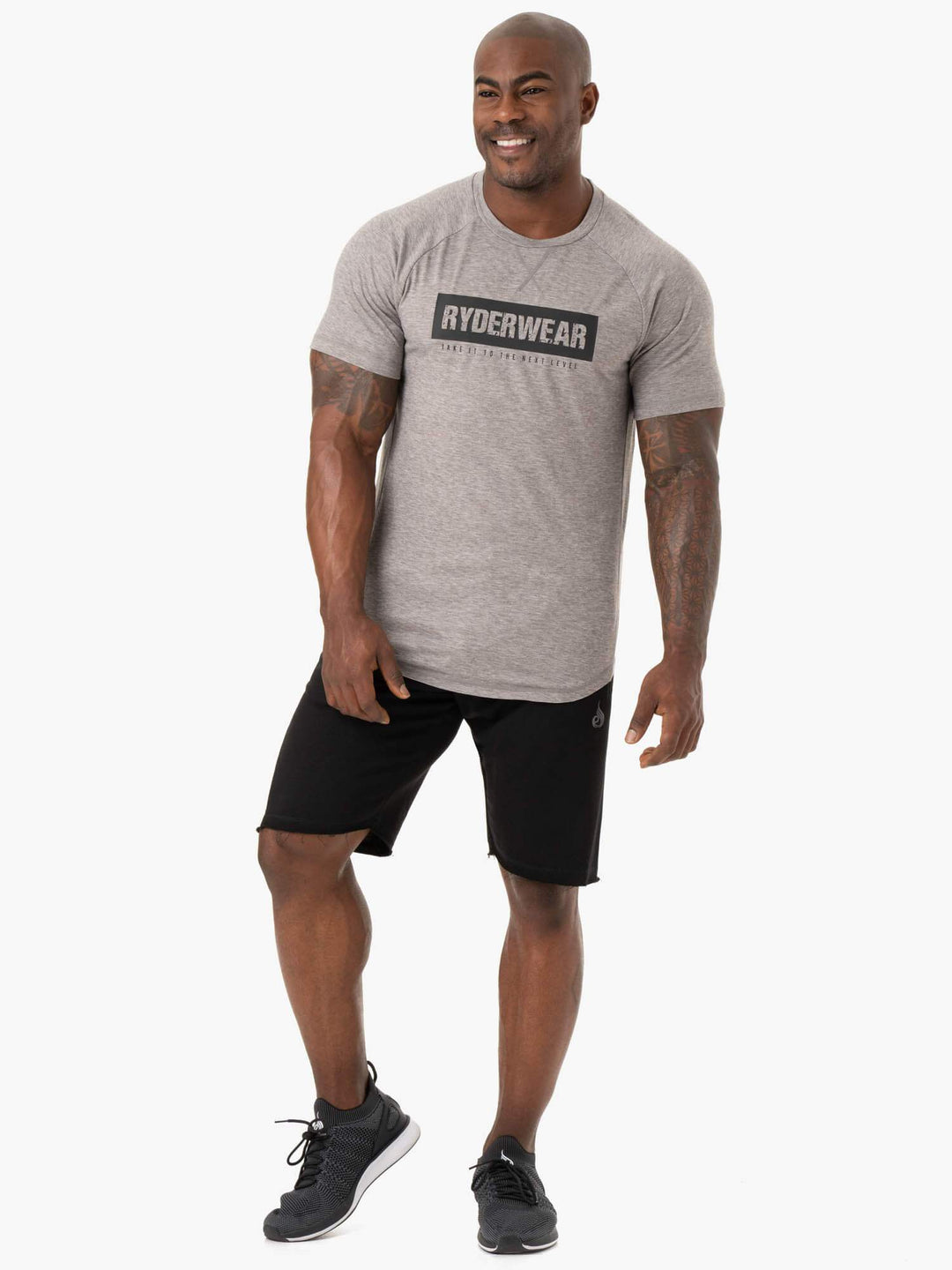 Iron T-Shirt - Grey Marl Clothing Ryderwear 