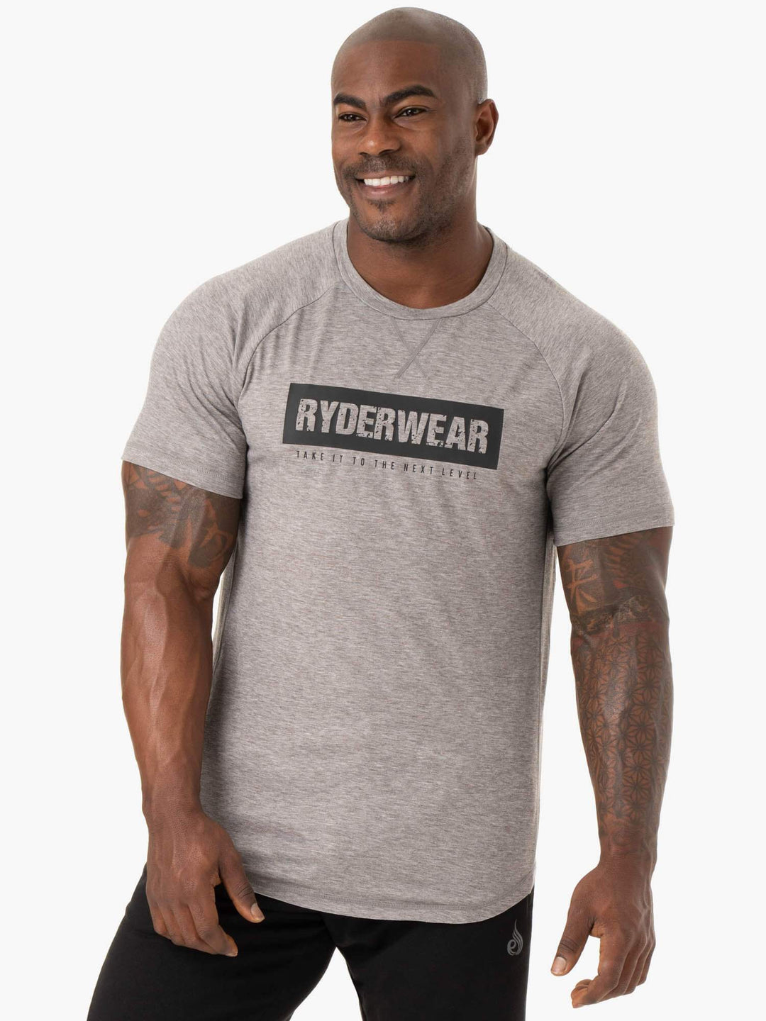 Iron T-Shirt - Grey Marl Clothing Ryderwear 