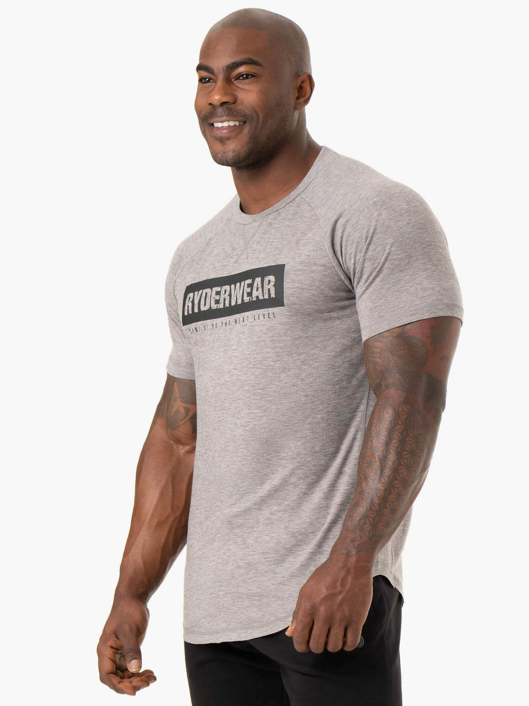 Iron T-Shirt - Grey Marl Clothing Ryderwear 