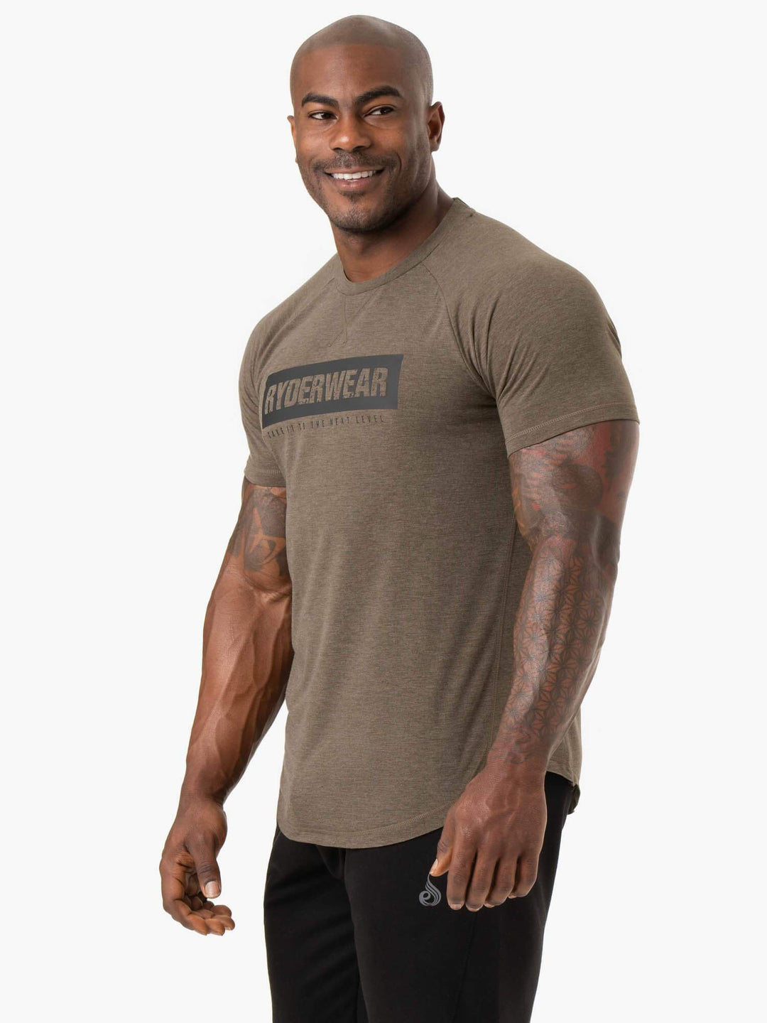 Iron T-Shirt - Khaki Marl Clothing Ryderwear 