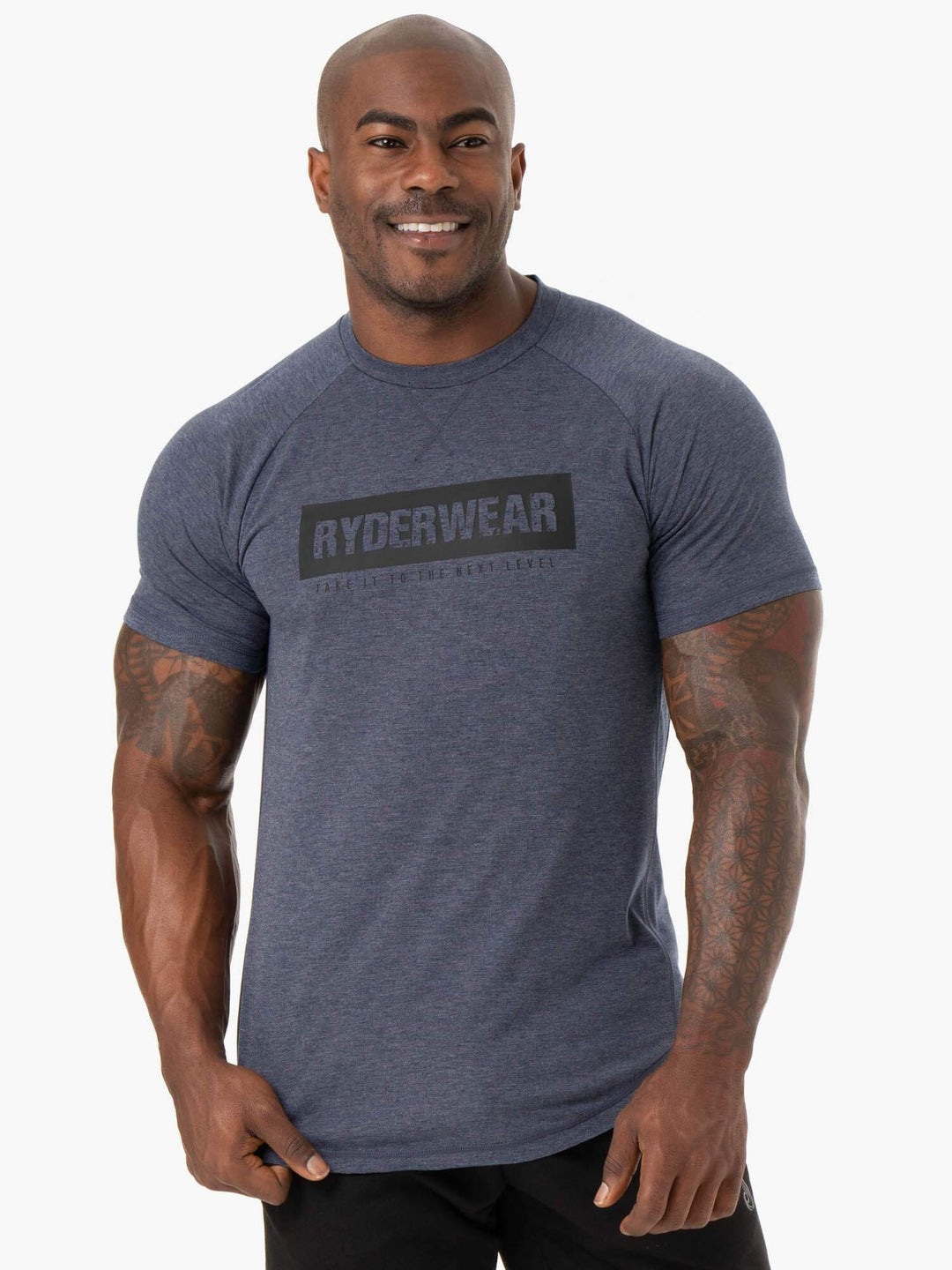 Iron T-Shirt - Navy Marl Clothing Ryderwear 