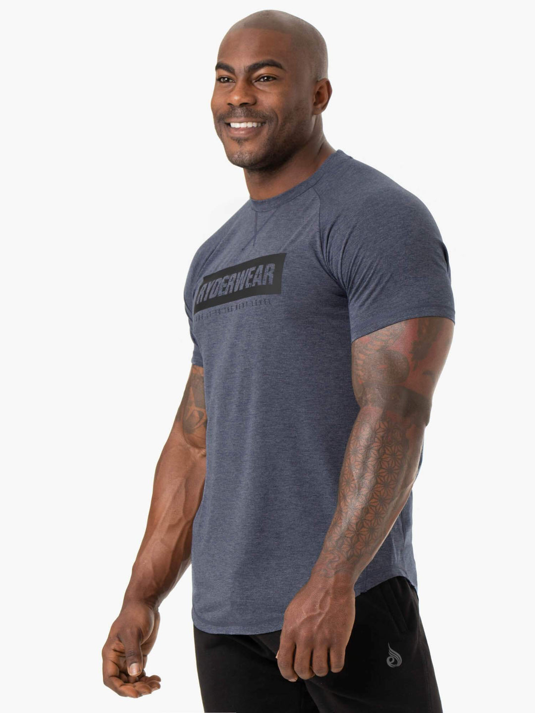 Iron T-Shirt - Navy Marl Clothing Ryderwear 