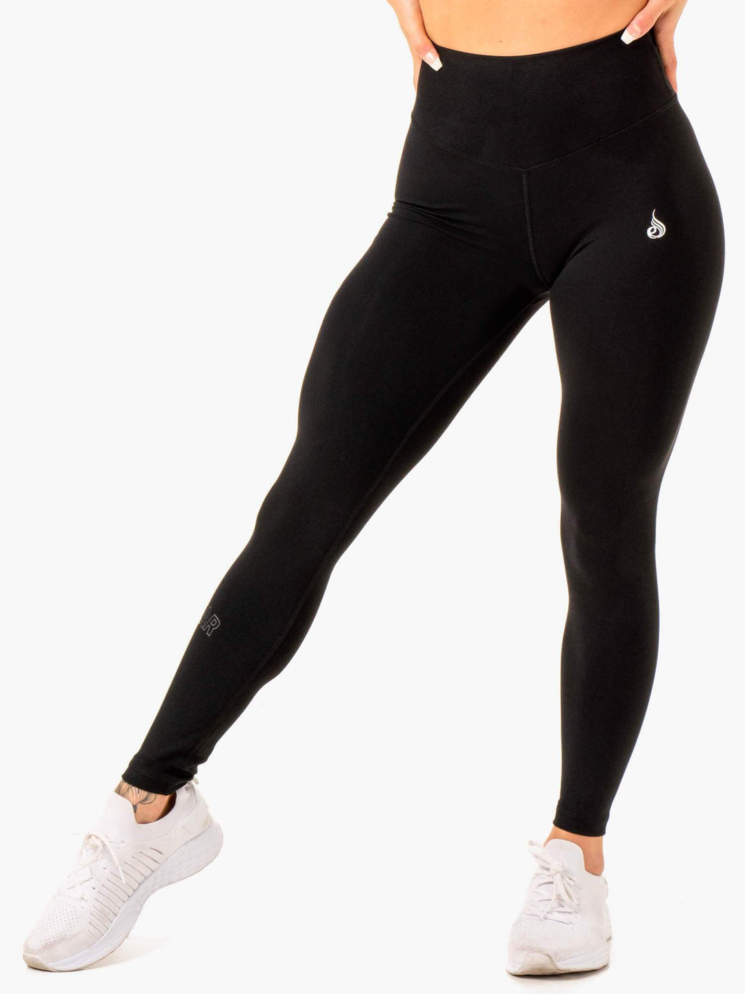 Knockout High Waisted Scrunch Leggings - Black Clothing Ryderwear 