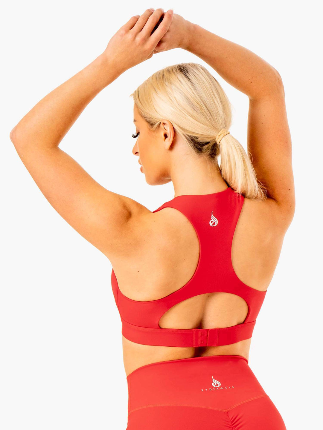 Knockout Racer Back Sports Bra - Red Clothing Ryderwear 