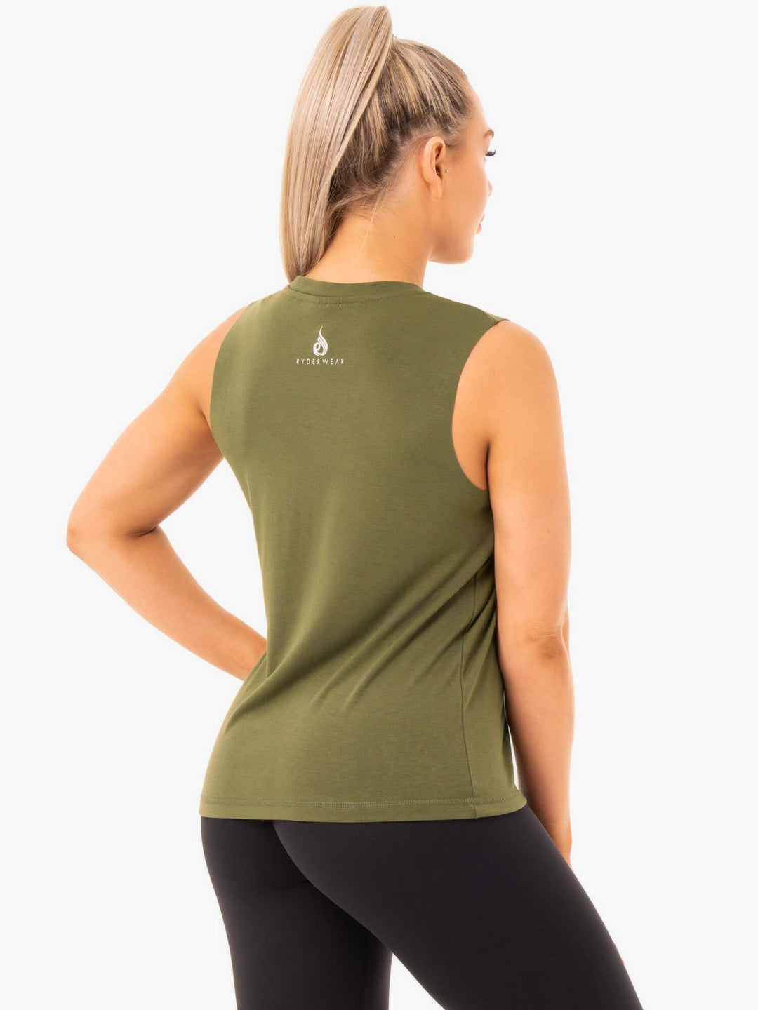 Ladies Baller Tank - Khaki Clothing Ryderwear 