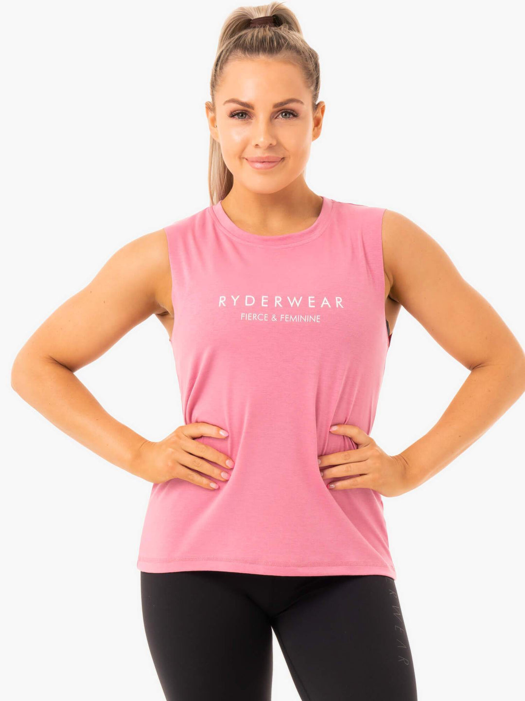 Ladies Baller Tank - Pink Clothing Ryderwear 