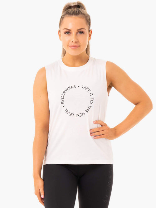 Ladies Baller Tank White