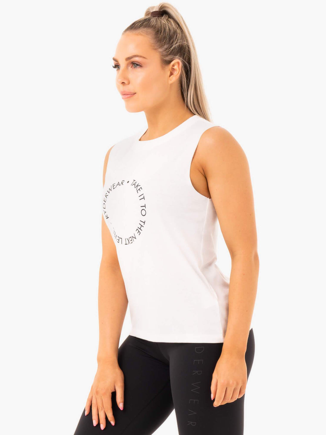 Ladies Baller Tank - White Clothing Ryderwear 