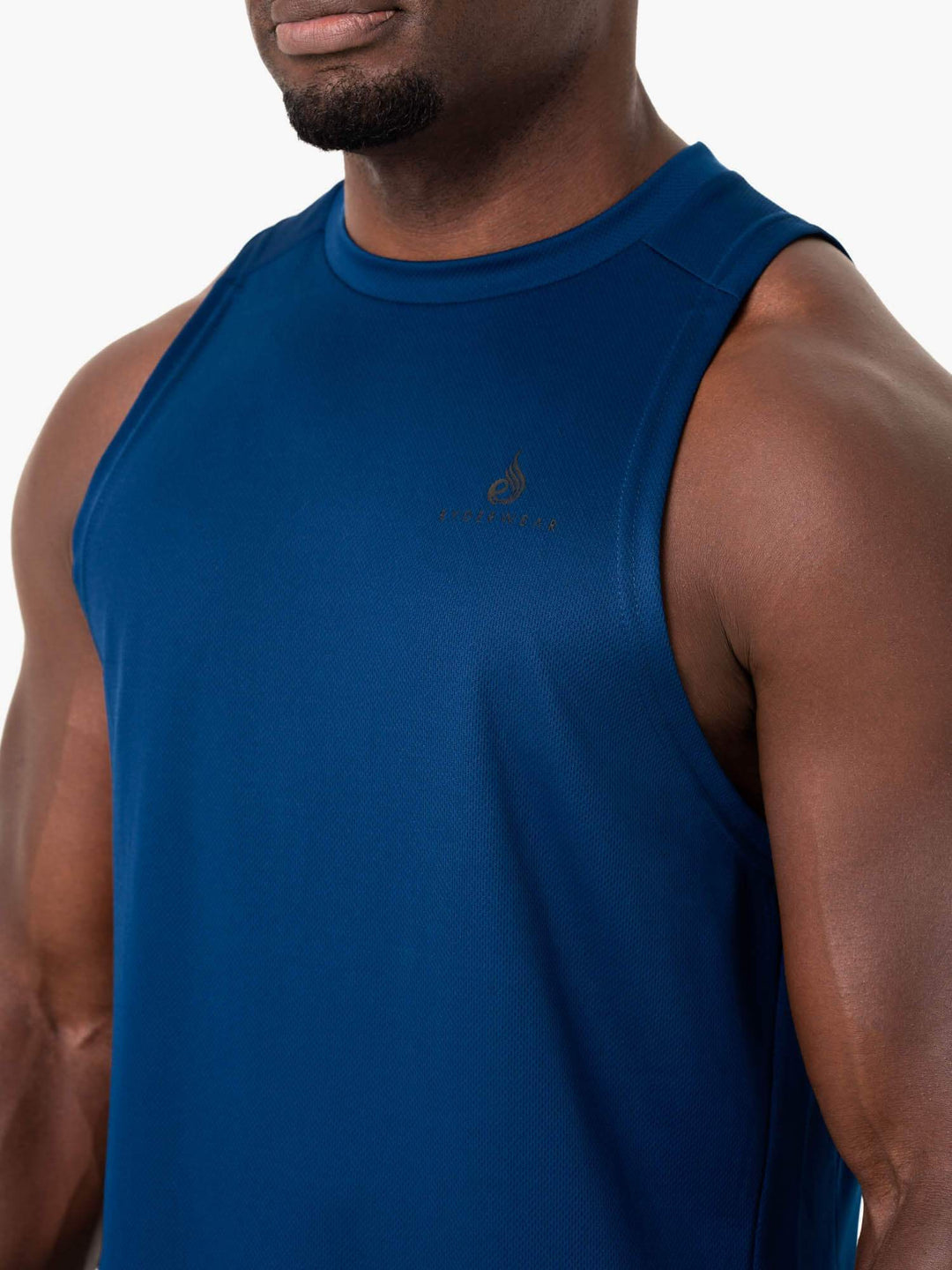 Lift Mesh Baller Tank - Blue Clothing Ryderwear 