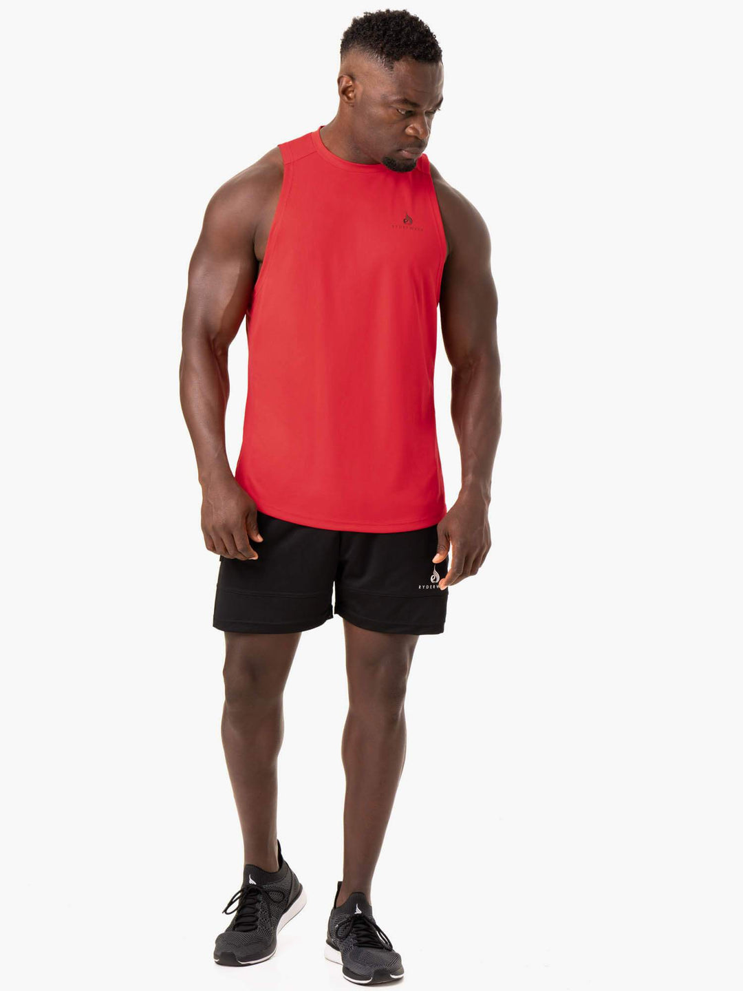 Lift Mesh Baller Tank - Red Clothing Ryderwear 