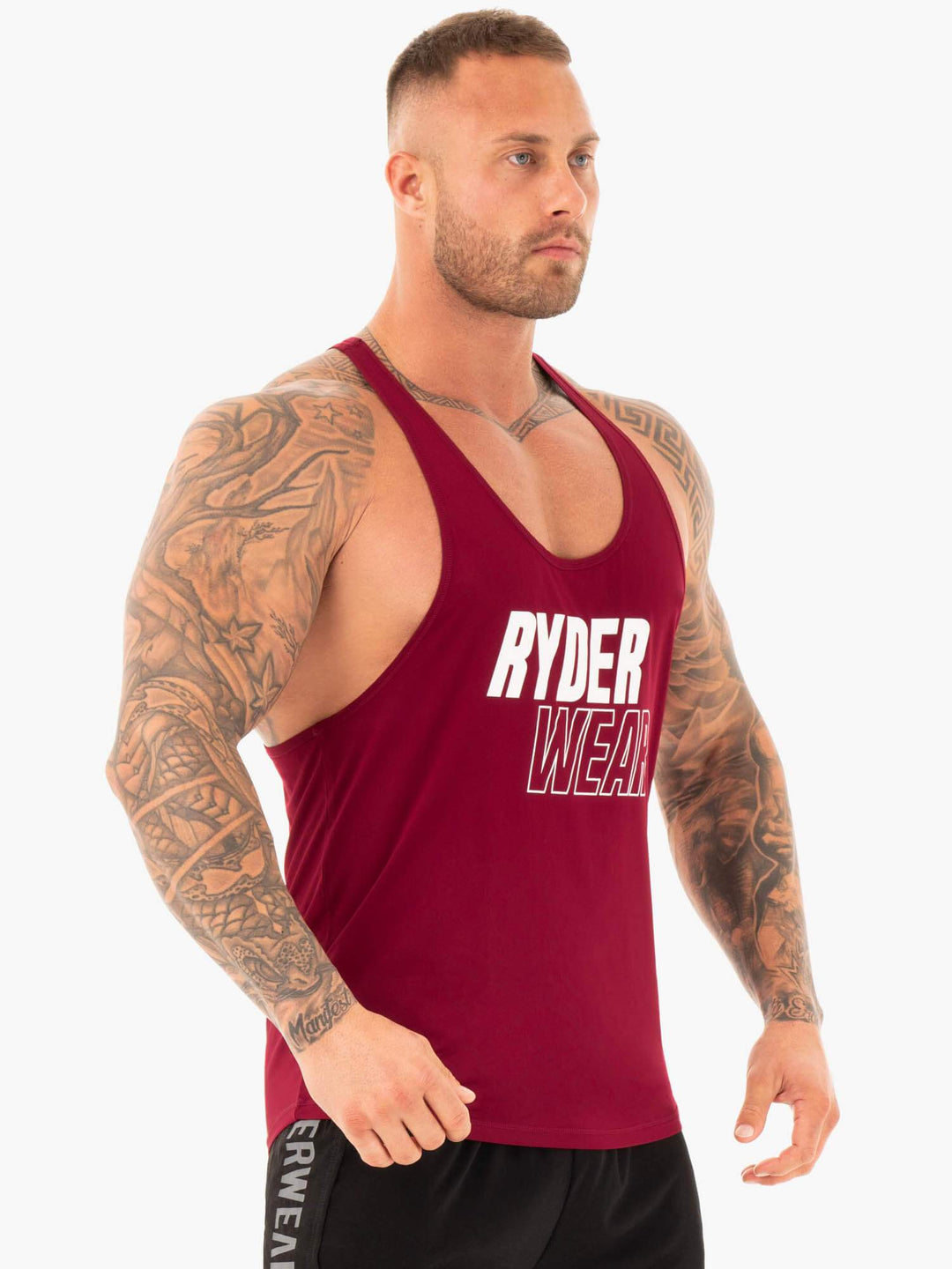 Lift T-Back Stringer - Burgundy Clothing Ryderwear 