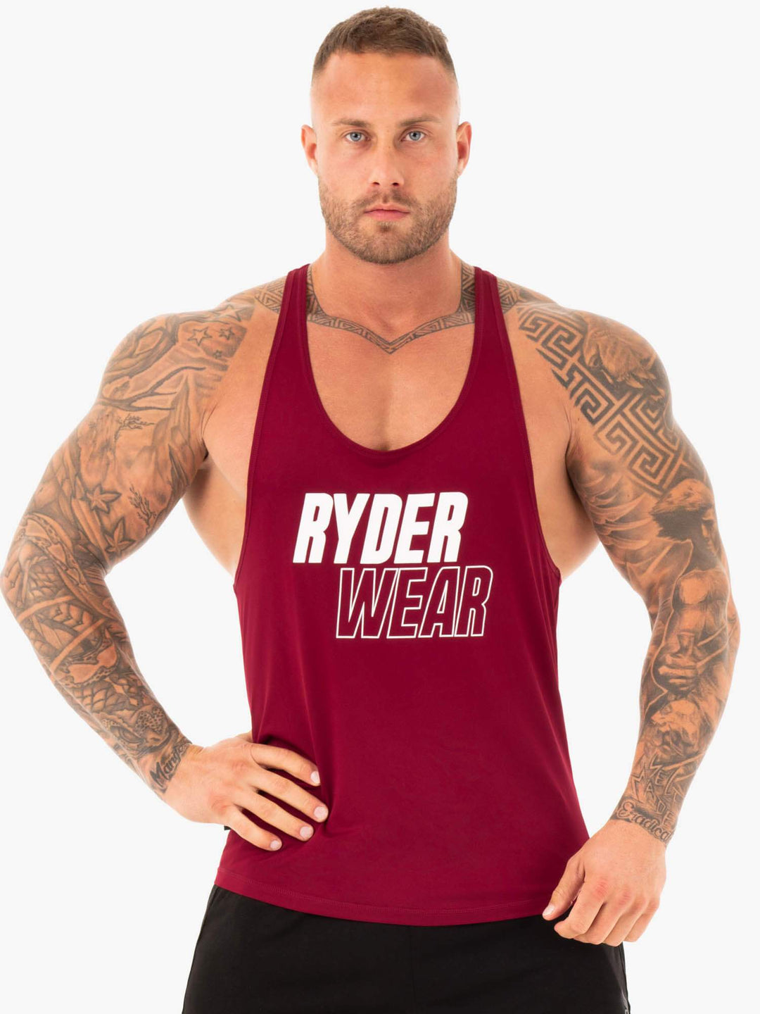 Lift T-Back Stringer - Burgundy Clothing Ryderwear 