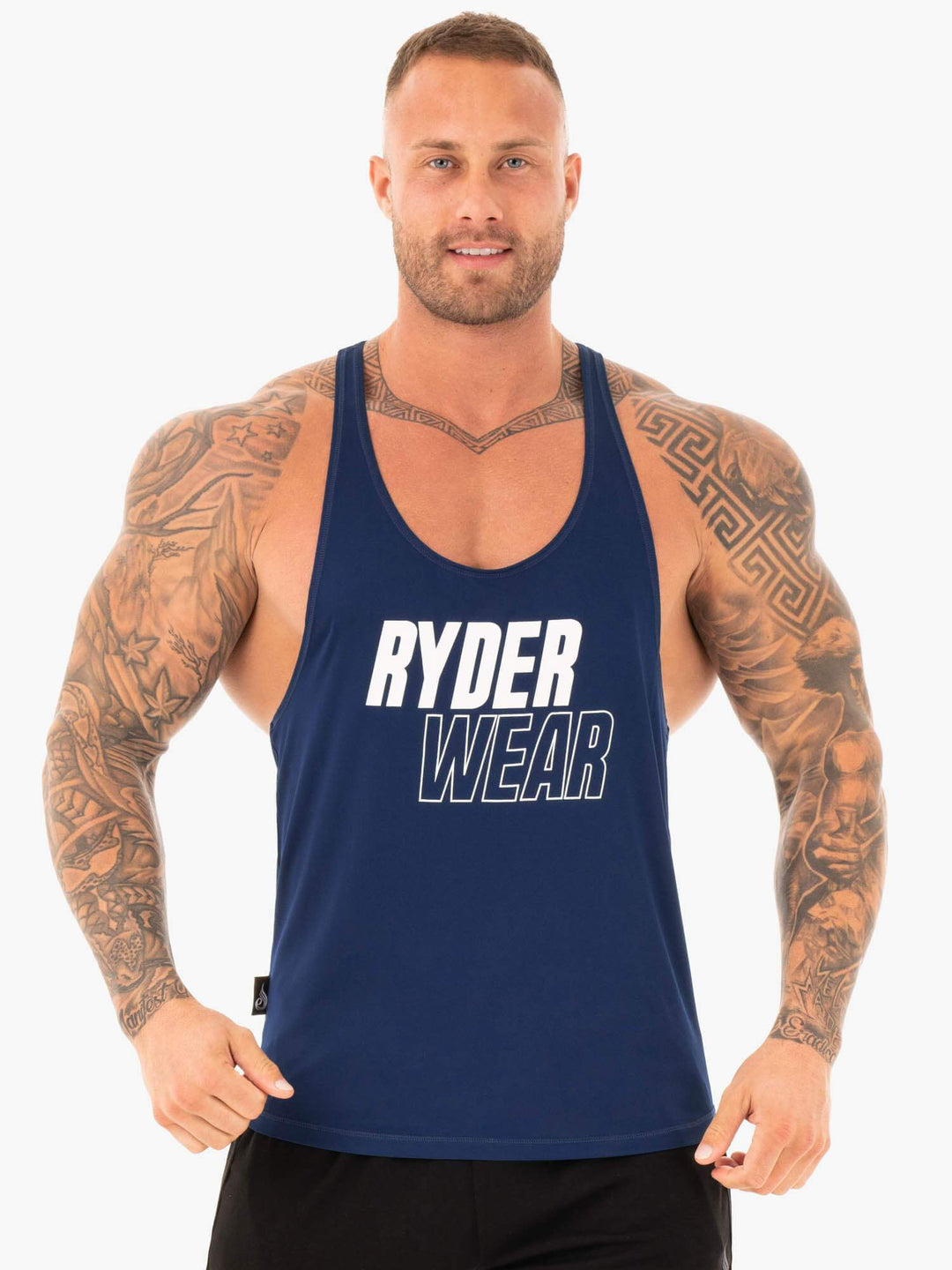 Lift T-Back Stringer - Navy Clothing Ryderwear 