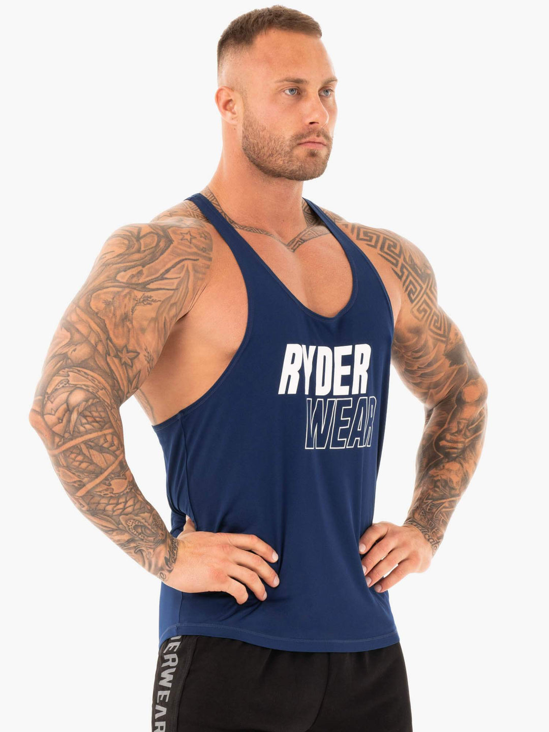 Lift T-Back Stringer - Navy Clothing Ryderwear 