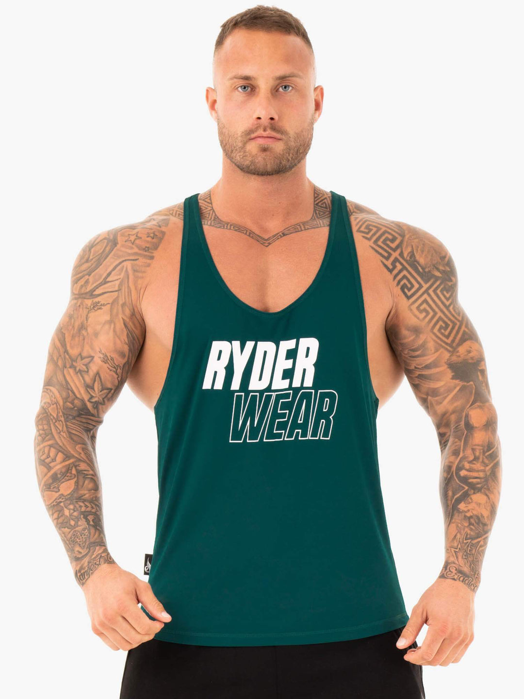 Lift T-Back Stringer - Teal Clothing Ryderwear 