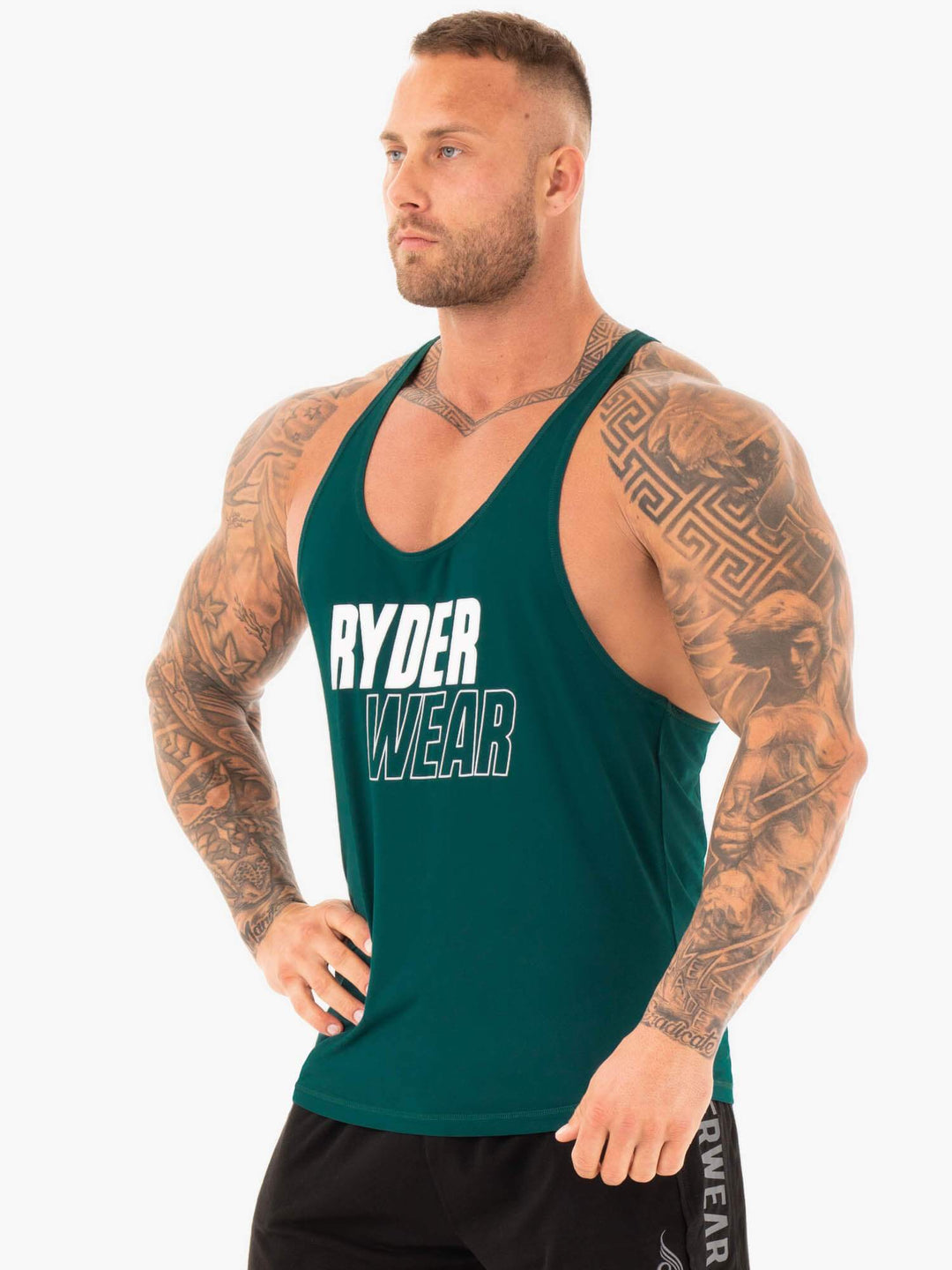 Lift T-Back Stringer - Teal Clothing Ryderwear 