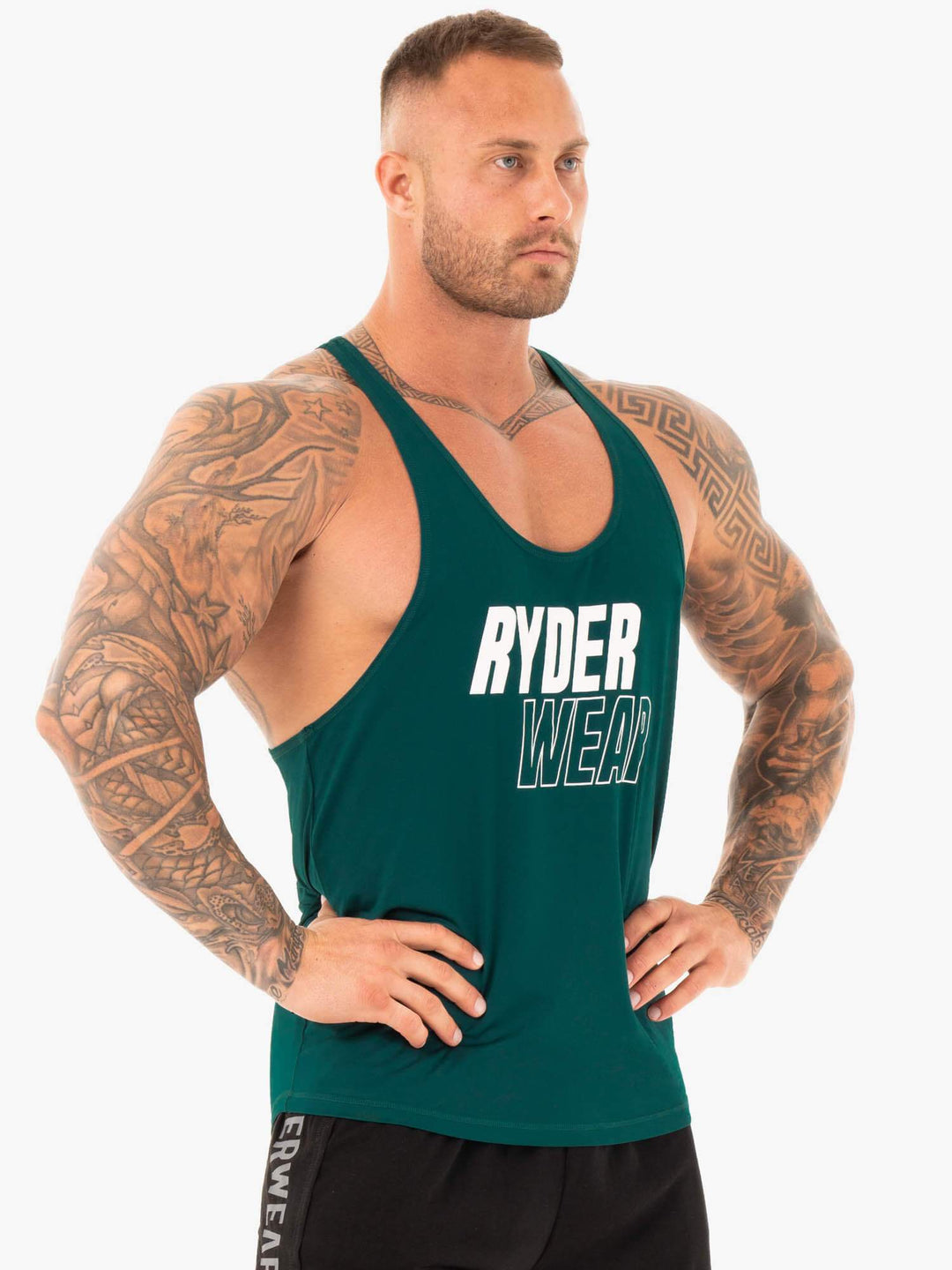 Lift T-Back Stringer - Teal Clothing Ryderwear 