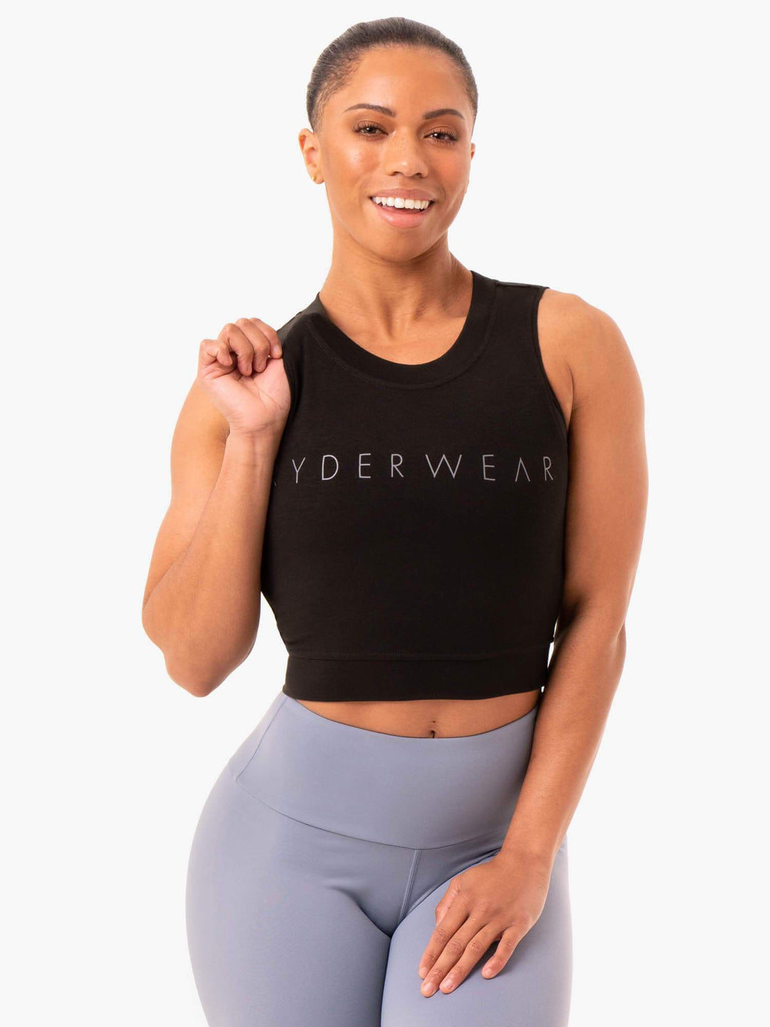 Motion Crop Top - Black Clothing Ryderwear 